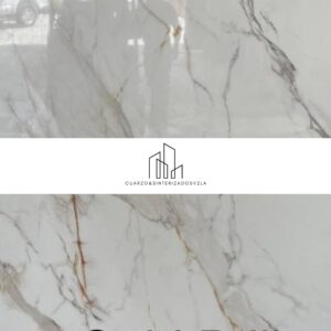 Piedra Sinterizada Carrara Gold Pulido